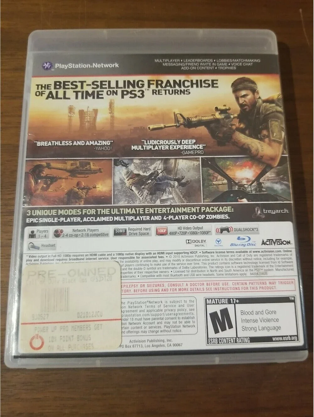Call of Duty: Black Ops (Sony PlayStation 3, 2010)